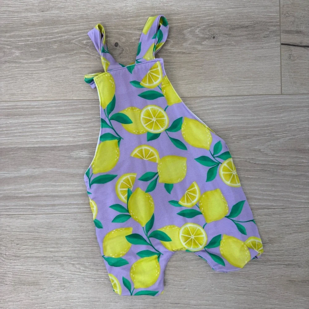 Little Sleepies Lavender Citrus Custom Bamboo Shortalls Overalls